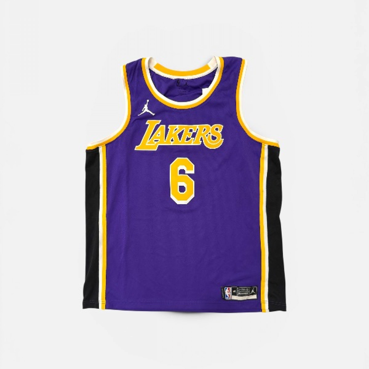 LOS ANGELES LAKERS JAMES 6 JORDAN NBA JERSEY 2XL